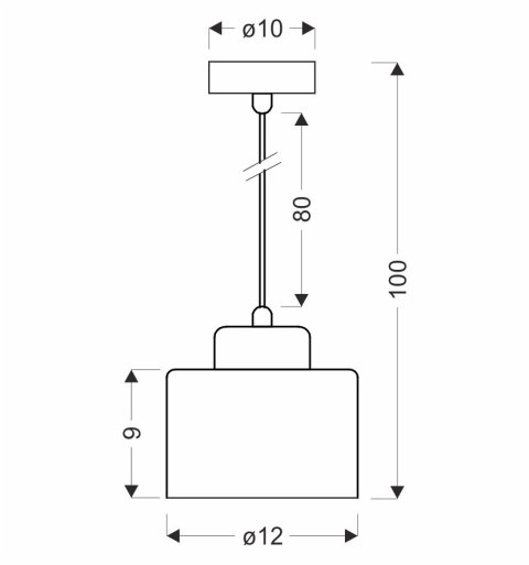 OLIVCA lampa wisząca czarny 1x40W E27 klosz oliwkowy