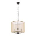 PACIFICA lampa wisząca czarny 3x40W E14 abażur złoty