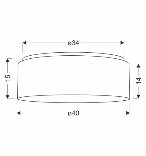 SALUT lampa sufitowa 40 2x40W E27 abażur beżowy