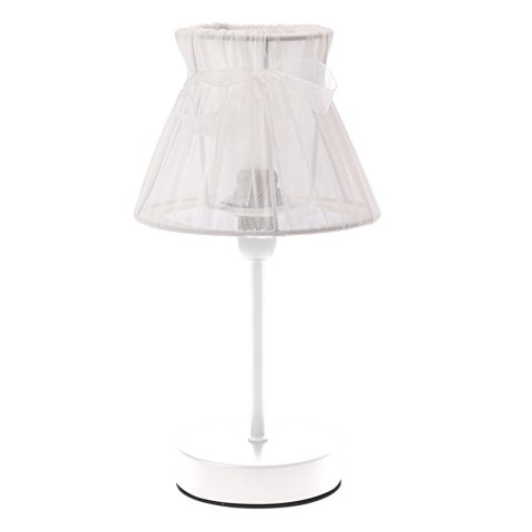 SIGALEA lampka stołowa biały 1x40W E14 abażur biały