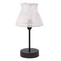 SIGALEA lampka stołowa czarny 1x40W E14 abażur biały