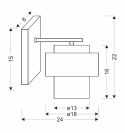 Spiega lampa kinkiet czarny 1x60W E27 klosz dymiony