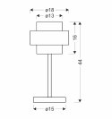 Spiega lampa stołowa czarny 1x60W E27 klosz dymiony