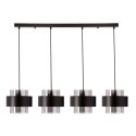 Spiega lampa wisząca czarny 4x60W E27 klosz dymiony