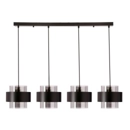 Spiega lampa wisząca czarny 4x60W E27 klosz dymiony
