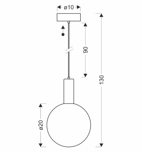 TESTA lampa wisząca beżowy 1x10W G9 klosz biały