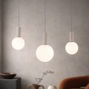 TESTA lampa wisząca beżowy 3x10W G9 klosz biały