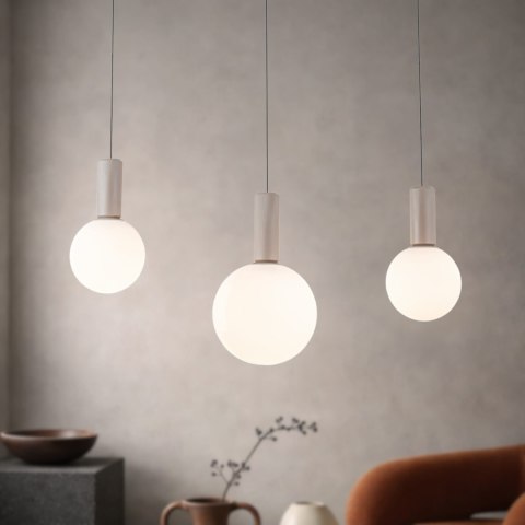 TESTA lampa wisząca beżowy 3x10W G9 klosz biały