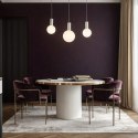 TESTA lampa wisząca beżowy 3x10W G9 klosz biały