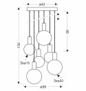 TESTA lampa wisząca talerz beżowy 6x10W G9 klosz biały