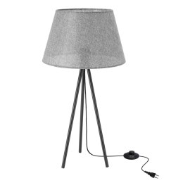 TINCO lampa stołowwa czarny 1x40W E27 abażur szary