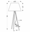 TINCO lampa stołowwa czarny 1x40W E27 abażur szary