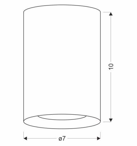 Tuba lampa sufitowa szary 1x15W GU10 7/10