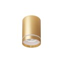 Tuba lampa sufitowa złoty matowy 1x15W GU10 7/11 z ringiem akrylowym