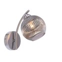 VINOTI lampa kinkiet chromowy 1x40W E27 klosz grafitowy