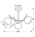VINOTI lampa wisząca chromowy 3x40W E27 klosz grafitowy