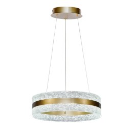 CASTILLO 40 lampa wisząca złoty 24W LED 3000, 4500, 6500K kryształki bezbarwne