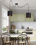 Candida p lampa wisząca czarny 2x40w e27 abażur czarny