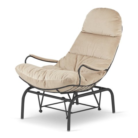 Fotel Dalby bujany XZ Beżowy (SWAN-01) Czarna