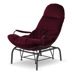 Fotel Dalby bujany XZ Bordowy (SWAN-14) Czarna