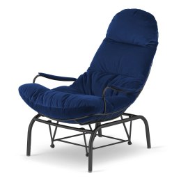 Fotel Dalby bujany XZ Granatowy (SWAN-08) Czarna