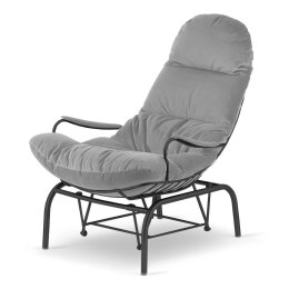 Fotel Dalby bujany XZ Jasnoszary (SWAN-12) Czarna