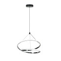 LOCO lampa wisząca czarny+chromowy 30W LED 3000, 4000, 6000K osłonka biała