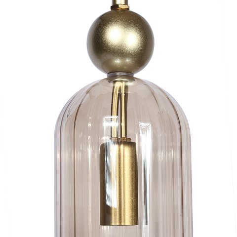 Lampa Dekoracyjna Ścienna Kinkiet Szklana AM204 1xE14 Złota REGINA