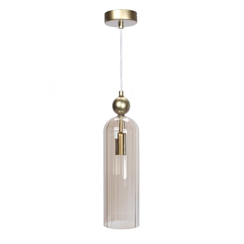 Lampa Dekoracyjna Wisząca Szklana AM203 1xE14 Złota REGINA