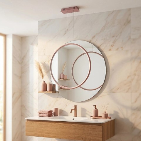 Lampa wisząca Ledowe Okręgi No.1 X 60cm 4k Różowe Złoto Dali