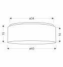 SALUT lampa sufitowa 40 2x40W E27 abażur beżowy
