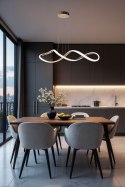 SNELLO lampa wisząca złoty 32W LED 3000, 4500, 6500K kryształki bezbarwne