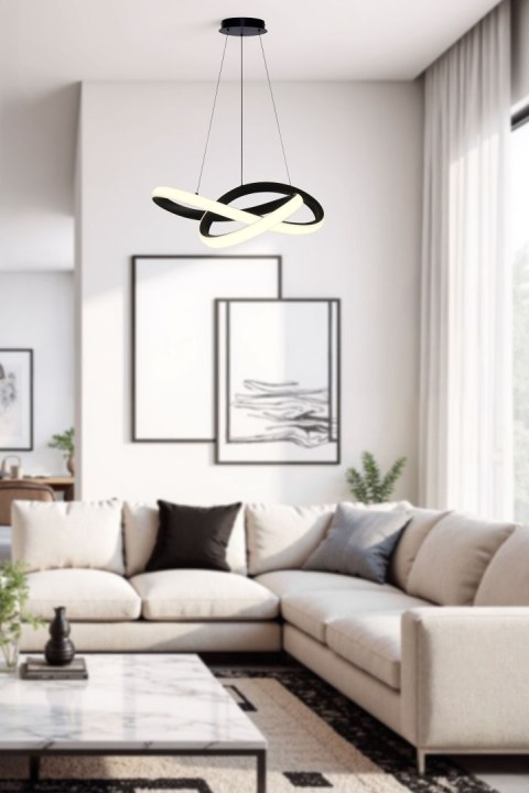 SPLOT lampa sufitowa czarny 32W LED 3000, 4000, 6000K osłonka biała