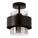 Spiega lampa sufitowa czarny 1x60W E27 klosz dymiony