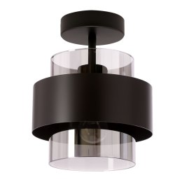 Spiega lampa sufitowa czarny 1x60W E27 klosz dymiony