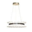 TOLOSA lampa wisząca satyna nikiel 30W LED 3000, 4500,6500K kryształki bezbarwne