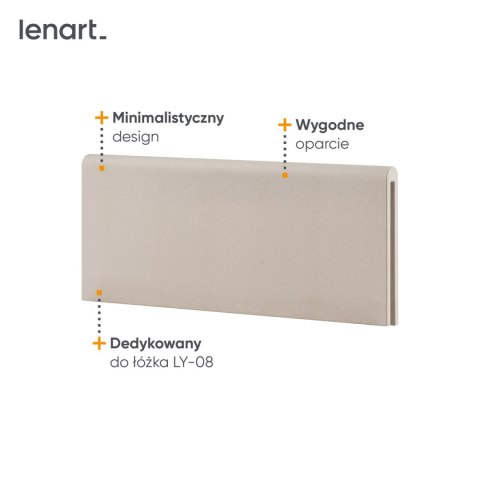 Zagłówek tapicerowany 120 beżowy LENNY LY09