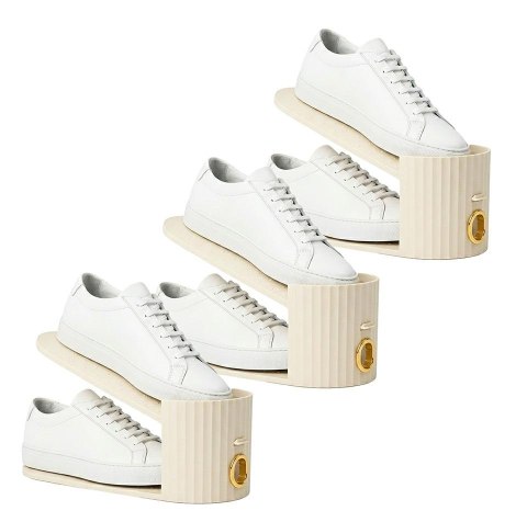 Zestaw 3 wkładek do szafy na buty SHP EASY beżowy