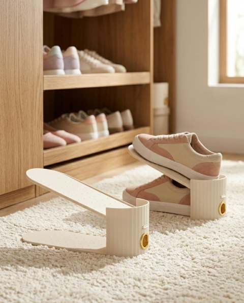 Zestaw 3 wkładek do szafy na buty SHP EASY beżowy