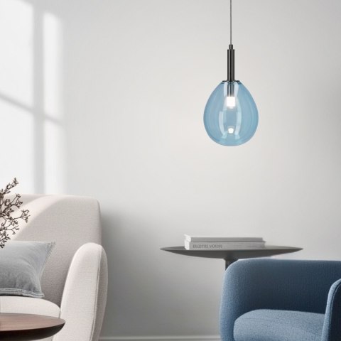 LAMPA WISZĄCA LUKKA 1 CHROMOWY NIEBIESKI