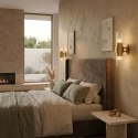 Lampa ścienna GLOW 46 cm - kinkiet złoty, szkło ryflowane
