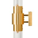 Lampa ścienna GLOW 46 cm - kinkiet złoty, szkło ryflowane