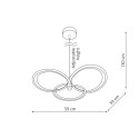 Light Prestige Azina 3 Wisząca złota LED