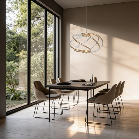 Light Prestige Lampa wisząca Kandor złota LED CCT