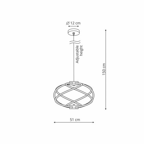 Light Prestige Lampa wisząca Kandor złota LED CCT
