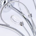SIMPLI LAMPA WISZĄCA 5*40W E27 CHROM Z KRYSZTAŁKIEM+KLOSZ Z PASKIEM