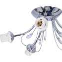 SIMPLI LAMPA WISZĄCA 5*40W E27 CHROM Z KRYSZTAŁKIEM+KLOSZ Z PASKIEM