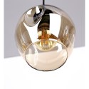 Aspa lampa wisząca czarny 3x40w e27 klosz brązowy
