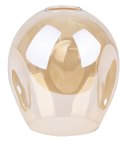 Aspa lampa wisząca czarny talerz 3x40w e27 klosz brązowy