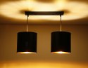 Candida lampa wisząca czarny 2x40w e27 abażur czarny